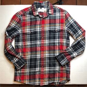 TOPMAN Plaid Button Up long sleeve shirt M